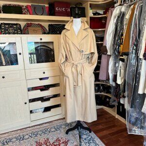 Sonia Rykiel Tan Oversize Trench Coat Size 38 Brand New With Tags